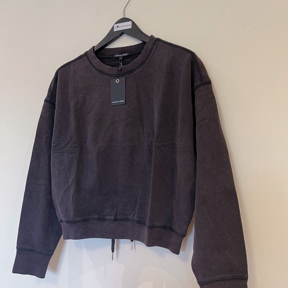 Marissa Webb DEMI FRENCH TERRY VINTAGE WASHED LACE UP SWEATSHIRT Sz M - Picture 5 of 8